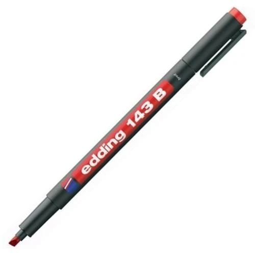 Edding 143B Asetat Kalemi Permanent B Seri 1-3 Mm Kırmızı (10 Lu Paket) ürün görseli 1