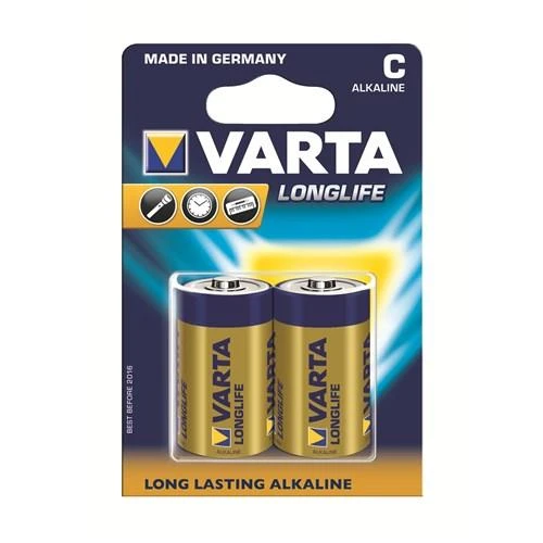 Varta Orta C Boy Long Life Pil 2 Li Vrt-5263 ürün görseli 1