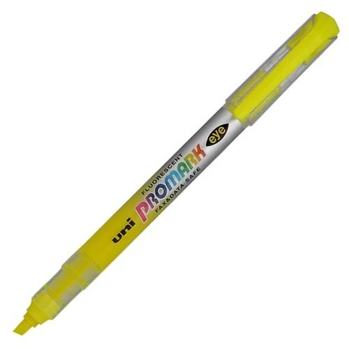 Uni-Ball Usp-105 Fosforlu Kalem Promark Eye Cep Tipi Sarı (12 Li Kutu) ürün görseli 1