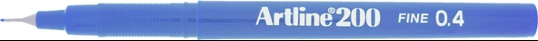 Artline İnce Uçlu Yazı Ve Çizim Kalemi Fineliner 0.4 MM Koyu Royal Mavi EK-200 (12 Li Paket) ürün görseli 1
