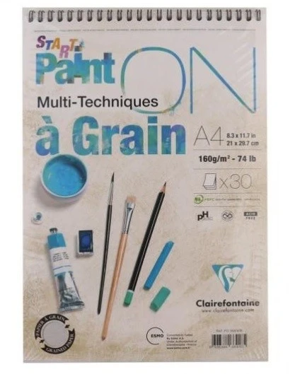 Clairefontaine Paint-On A Grain A-4 Cm Çizim Blok 160 Gr Resim Pd966418 ürün görseli 1