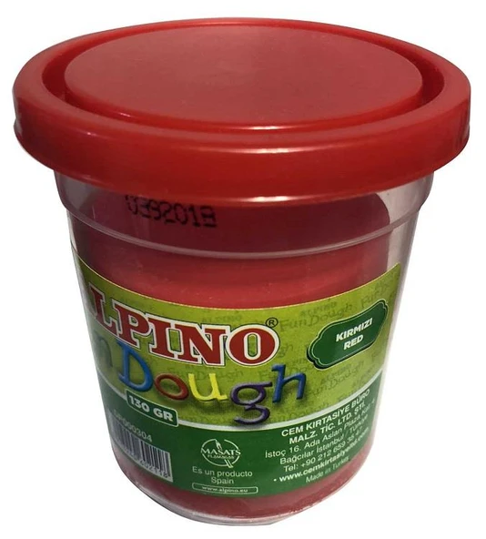 Alpino Oyun Hamur Tek Renk Kırmızı 130 Gr Dp-0003004 ürün görseli 1