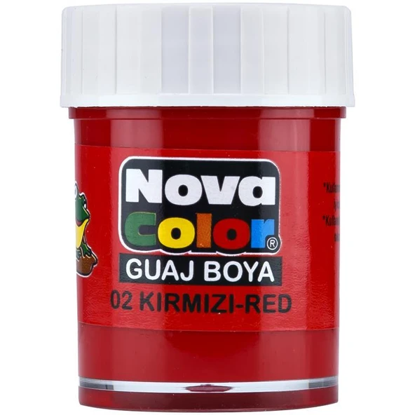 Nova Color Nc-104 Guaj Boya Şişe Kırmızı 12 Li (1 Paket 12 Adet) ürün görseli 1