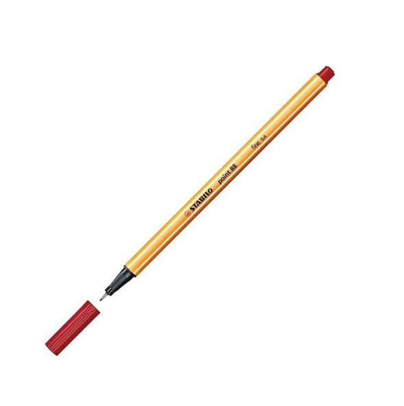 Stabilo 88/50 Keçe Uçlu İnce Kalem 88 Point 0.4 Mm Koyu Kırmızı (10 Lu Kutu) ürün görseli 1