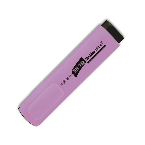 Scrikss Sh-712 Fosforlu Kalem Pastel Lila 12 Li (1 Paket 12 Adet) ürün görseli 1