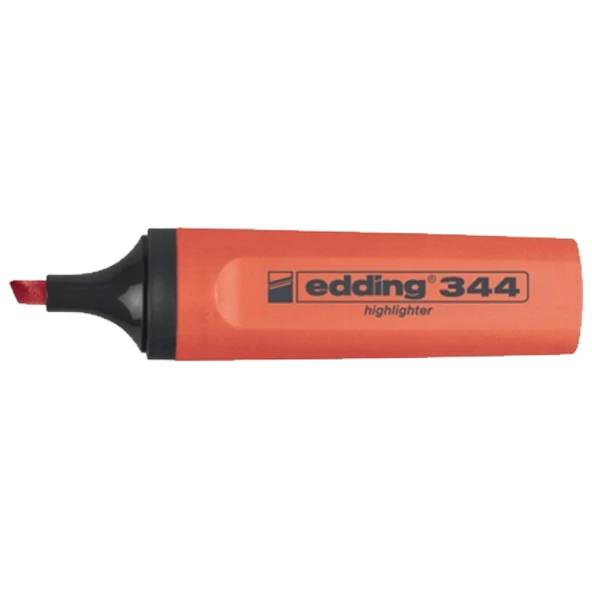 Edding E-344 Fosforlu Kalem Kırmızı 10 Lu Ed34402 (1 Paket 10 Adet) ürün görseli 1