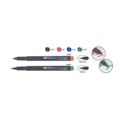Marvy Asetat Kalemi Ohp M Uç Yeşil 12 Li 2600M-4 (1 Paket 12 Adet) ürün görseli 1