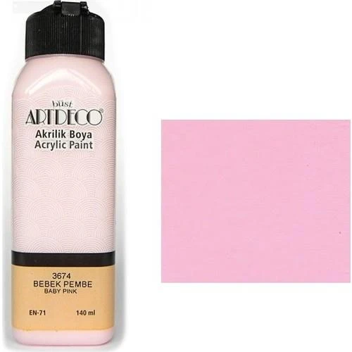 Artdeco Akrilik Boya 140 Ml Bebek Pembe Y-070R-3674 ürün görseli 1