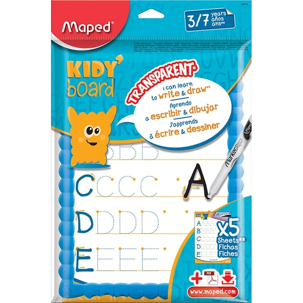 Maped 583710In Yazı Tahtası Çoçuk Esnek Ve Transparan Kit ürün görseli 1