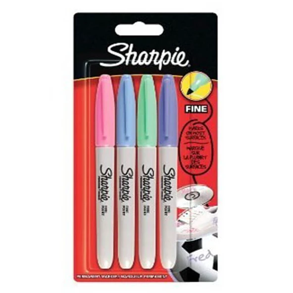 Sharpie 2065402 Permanent Fine Kalem Pastel Renkler 4 Lü ürün görseli 1