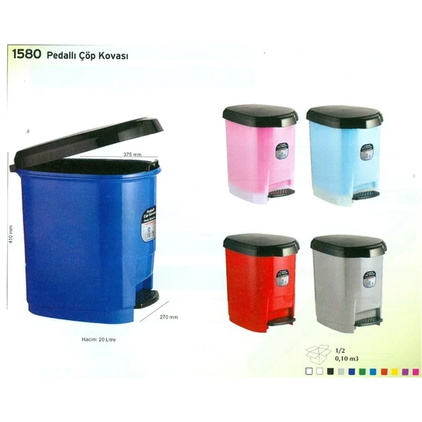 Ark Çöp Kovası Pedallı Plastik 20 Lt. 152.1Kov.1580 ürün görseli 1