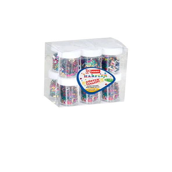 Mikro Gg-1208-H Pul Harf Karışık 12 Li (1 Paket 12 Adet) ürün görseli 1