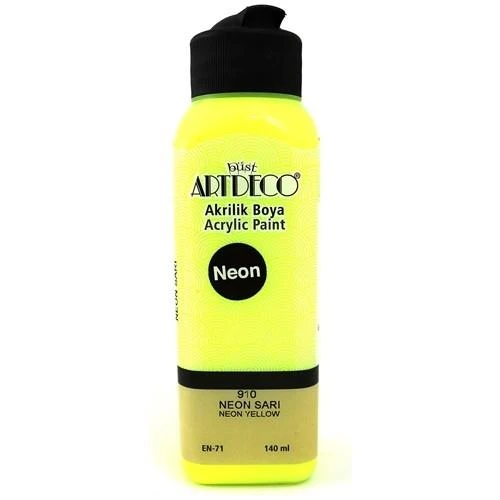 Artdeco Akrilik Boya 140 Ml Neon Sarı Y-070R-910 ürün görseli 1
