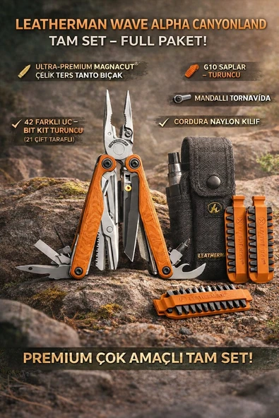 Leatherman Wave Alpha Canyonland Tam Set Full Paket - Resim 5