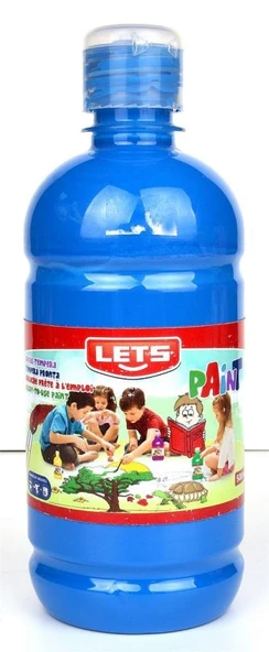 Lets L-5106 Guaj Boya Plastik Şişe Mavi 500 Ml. ürün görseli 1