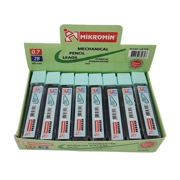 Mikro M-600 Min 0,7 Mm Versatil Kalem Ucu 2B 60 Mm 48 Li (1 Paket 48 Tüp) ürün görseli 1