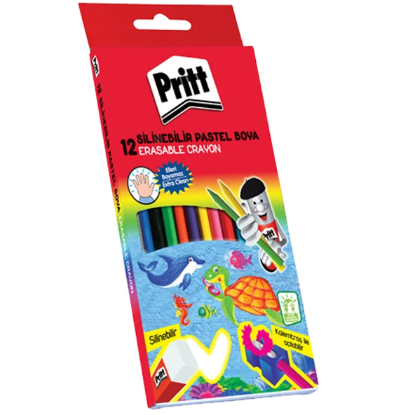 Pritt 12 Renk Silinebilir Mum Boya Hediyeli 1433960 ürün görseli 1