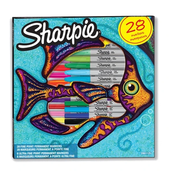 Sharpie Markör Permanent Fine Kalem Seti 28 Li Balık 2061125 ürün görseli 1