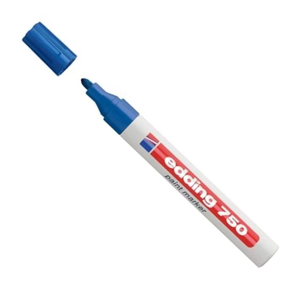 Edding 750 Markör Dekor Boya Kalemi 2-4 Mm Mavi Yuvarlak Uçlu (10 Lu Paket) ürün görseli 1