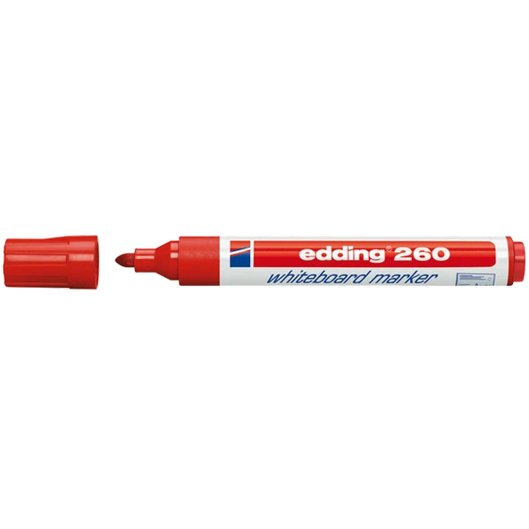 Edding E-260 Tahta Kalemi Kırmızı 10 Lu Ed26002 (1 Paket 10 Adet) ürün görseli 1