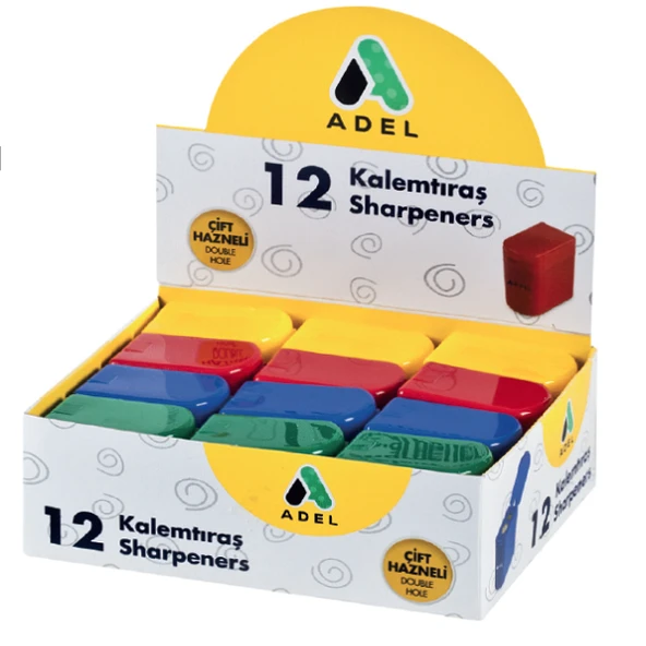 Adel 607 Kalemtıraş 4260607001 (Karışık Renk 1 Adet) ürün görseli 1