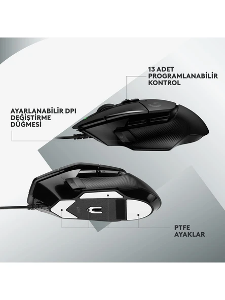 Logitech 910-006139 G502 X Lightspeed Hero Kablolu Gaming Mouse - Resim 5