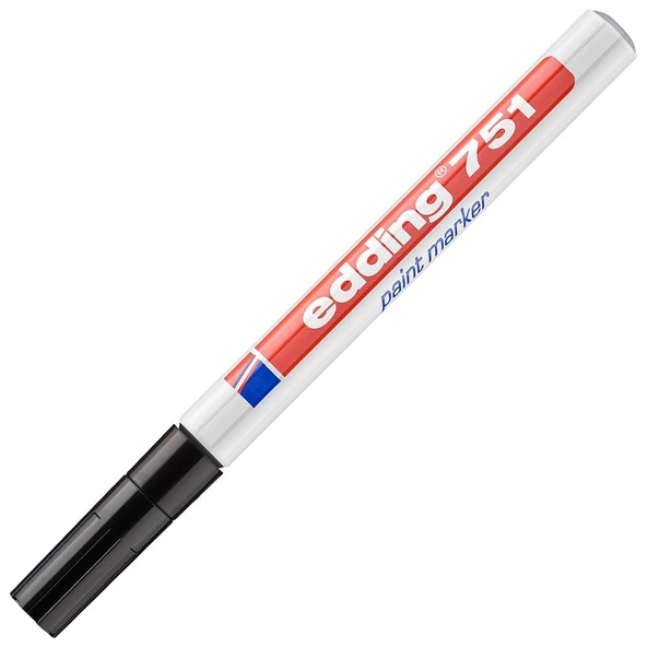 Edding 751 Markör Boya Dekor Kalemi 1-2 Mm Siyah Yuvarlak Uçlu (10 Lu Kutu) ürün görseli 1