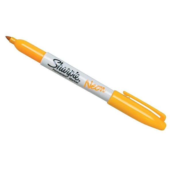 Sharpie 1881077 Markör Permanent Kalem Fine Uç Neon Fosforlu Turuncu (12 Li Kutu) ürün görseli 1