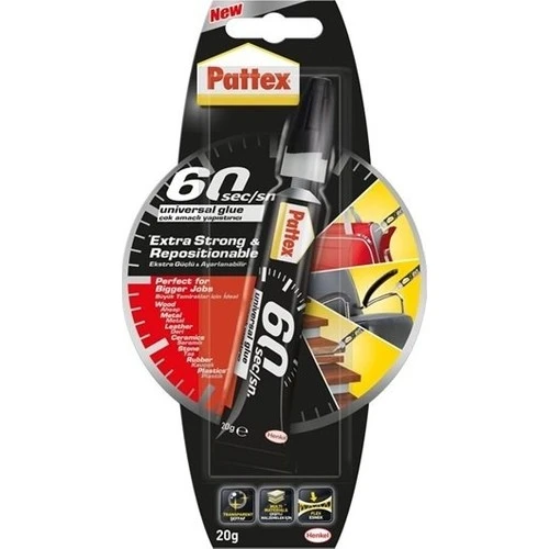 Pattex 60 Saniye Universal Çok Amaçlı Yapıştırıcı 20 Gram 1994326 ürün görseli 1