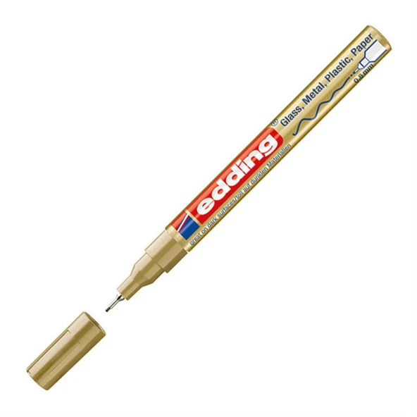 Edding 780Cr Markör Boya Kalemi (Hobi Ve Sanat Kalemi) 0.8 Mm Yuvarlak Uçlu Altın (10 Lu Paket) ürün görseli 1