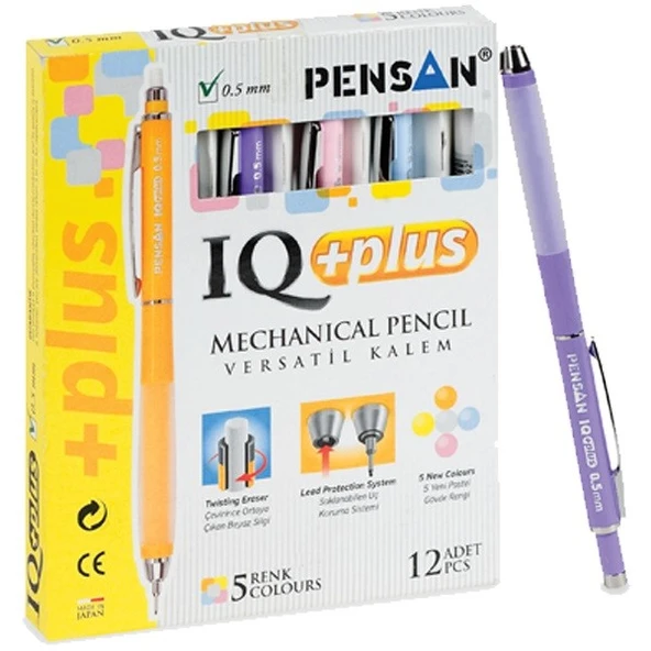Pensan Versatil Kalem İq Plus 0.5 Mm 5 Renk (12 Li Kutu) ürün görseli 1