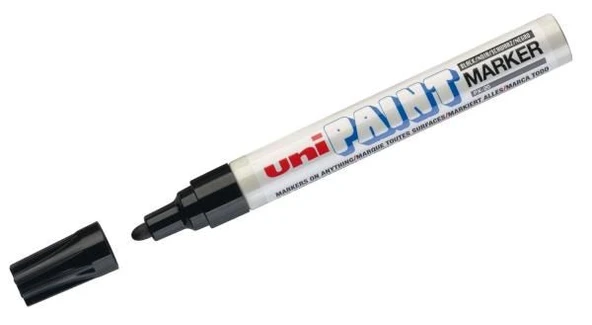 Uni-Ball Px-20 Markör Boyama Paint Yağ Bazlı Kalıcı Marker Kalem 2.2-2.8 Mm Siyah (12 Li Kutu) ürün görseli 1