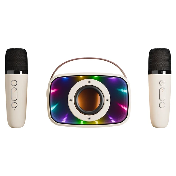 Mikado Md-57Bt Endless 5W Bej Tf + Usb + Aux + Bt Destekli 2 Wireless Karaoke Mikrofon 1200Mah ürün görseli 1