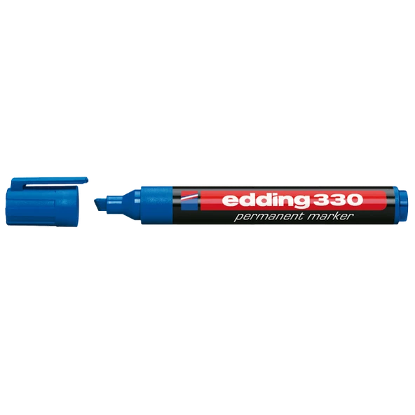 Edding E-330 Mavi Permanent Markör Kalemi 10 Lu Ed33003 (1 Paket 10 Adet) ürün görseli 1