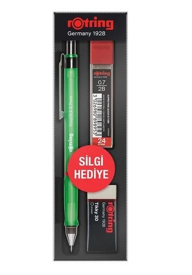Rotring Visuclick (Min + Silgi + Versatil Kalem) Okul Seti 0,7Mm Şeffaf Yeşil ürün görseli 1