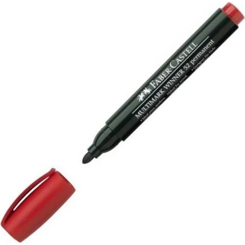 Faber-Castell Yuvarlak Uç Markör Kalemi Kırmızı 52 5040152752000 ürün görseli 1