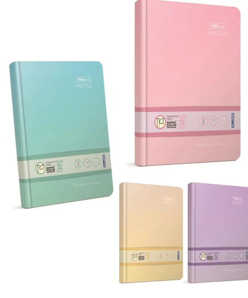 Gıpta Thebook Pastels İp Dikişli Sert Kapak Defter 20X28Cm 200 Yaprak Kareli 3-3305000-2011 ürün görseli 1