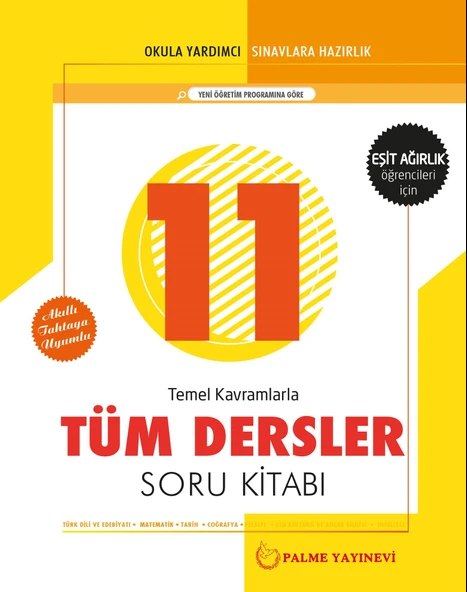 Palme Yayınevi Hazırlık 11. Sınıf Tüm Dersler Soru (Eşit Ağırlık ) ürün görseli 1