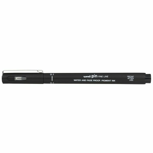 Uni-Ball Pin01-200 Teknik Çizim Kalemi Akrilik Uçlu Fine Line Pin 0.1 Mm Siyah (12 Li Kutu) ürün görseli 1