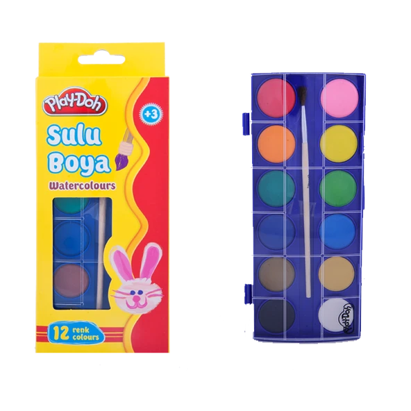 Play-Doh 12 Renk Suluboya Küçük ürün görseli 1