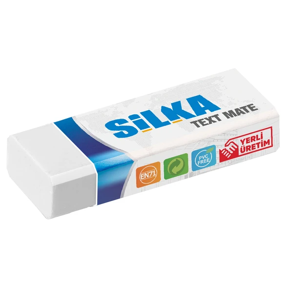 Silka Sg.2 Text Matel Öğrenci Silgisi Beyaz  (24 Lü Kutu) ürün görseli 1