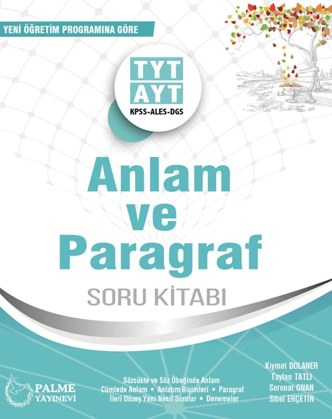 Palme Yayınevi Hazırlık Yks Tyt Ayt Anlam ve Paragraf Soru Kitabı ürün görseli 1