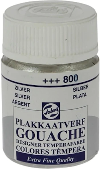 Talens 800 Guaj Boya 16 Ml Silver Gümüş (10 Lu Paket) ürün görseli 1