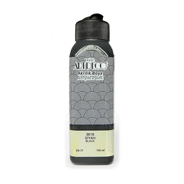 Artdeco Akrilik Boya 140 Ml Siyah Y-070R-3618 ürün görseli 1