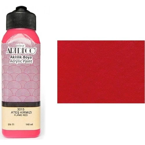 Artdeco Akrilik Boya 140 Ml Ateş Kırmızı Y-070R-3015 ürün görseli 1