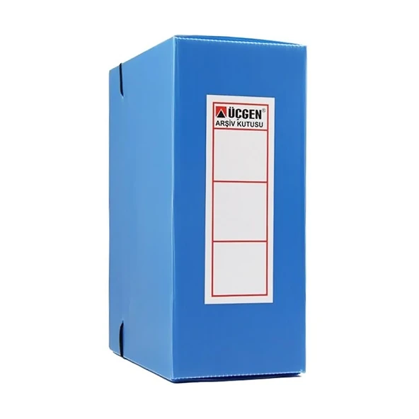 Üçgen Proje - Arşiv Kutusu Plastik Lastikli Battal 29X40X9 Cm Mavi (50 Adet) ürün görseli 1