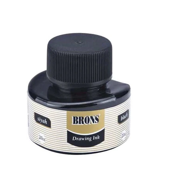 Brons Br-317 Çini Mürekkebi 20 Cc Siyah (12 Li Paket) ürün görseli 1