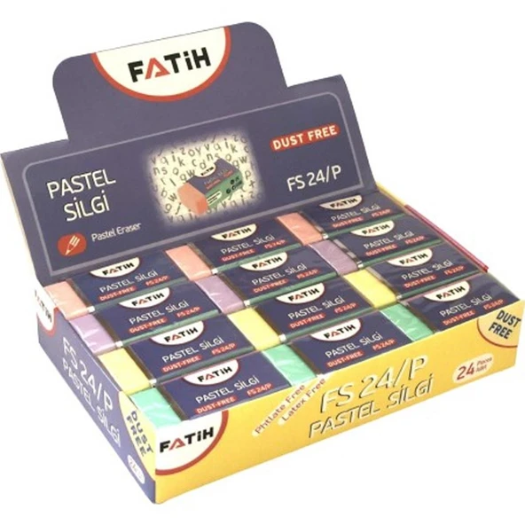 Fatih Pastel Silgi Karışık Renkli Fs24 Fa36035Slp (24 Lü Paket) ürün görseli 1
