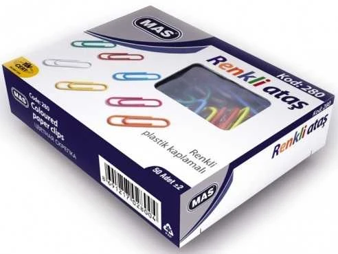 Mas 280 Ataş (Ataç) Renkli 28 Mm (36 Kutu) ürün görseli 1