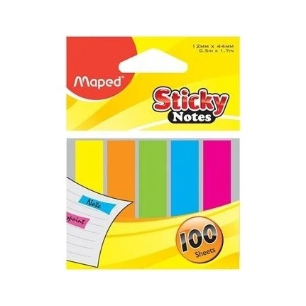 Maped 760010Aa Yapışkanlı İndex 100 Yaprak Ayraç 12X44 Mm (18 Paket) ürün görseli 1